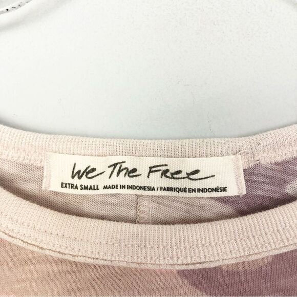 FREE PEOPLE | WE THE FREE Clare Camo Tee Blush Pink Short Sleeve Women’s Size XS - Picture 9 of 11